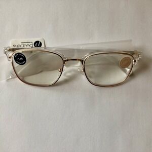 New Clear & Gold Peepers Blue light Filter Readers +1.75‎